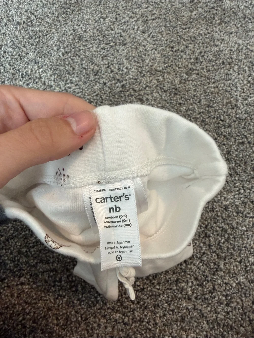 Carter's Cream Baby Animal Print Joggers